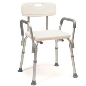 Banqueta baño aluminio con brazos A197